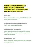 NC POST LICENSING 301 PRACTICE&NewLine;BUNDLED TESTS SCRIPT TESTED&NewLine;QUESTIONS AND CORRECT SOLUTIONS&NewLine;VIEW AHEAD PREP UPDATED