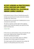 NC POST LICENSING 301 PRACTICE EXAM 2&NewLine;ACTUAL QUESTIONS AND CORRECT&NewLine;ANSWERS VERIFIED FULL SOLUTION 100&NewLine;PERCENT CORRECT GRADED A&plus;