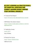 NC POST LICENSING 301 PRACTICE EXAM 2&NewLine;TEST BANK FULL QUESTIONS AND&NewLine;CORRECT ANSWERS EXPERT VERIFIED&NewLine;STUDY MATERIAL GRADED A&plus;