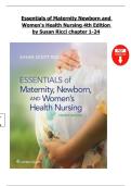 Essentials of Maternity Newborn and Women's Health Nursing 4th Edition &NewLine;by Susan Ricci chapter 1-24&NewLine;