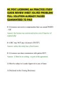 NC POST LICENSING 301 PRACTICE STUDY&NewLine;GUIDE REVIEW SHEET SOLVED PROBLEMS&NewLine;FULL SOLUTION ALREADY PASSED&NewLine;GUARANTEED TO PASS