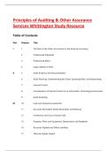 Principles of Auditing & Other Assurance Services Whittington Study Resource