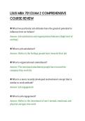 LSUS MBA 701 EXAM 2 COMPREHENSIVE&NewLine;COURSE REVIEW&NewLine;