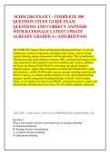  SCHM 2301 EXAM 1 - COMPLETE 300 &NewLine;QUESTION STUDY GUIDE EXAM &NewLine;QUESTIONS AND CORRECT ANSWERS &NewLine;WITH RATIONALE LATEST UPDATE &NewLine;ALREADY GRADED A&plus; ASSURED PASS 