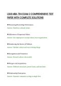 LSUS MBA 704 EXAM 2 COMPREHENSIVE TEST&NewLine;PAPER WITH COMPLETE SOLUTIONS