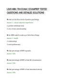 LSUS MBA 704 EXAM 2 EXAMPREP TESTED&NewLine;QUESTIONS AND DETAILED SOLUTIONS&NewLine;