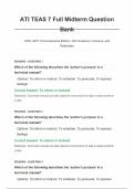 ATI TEAS 7 Full Midterm Question Bank &lpar;PDF&rpar; &vert; 2026 TEAS Exam Questions &vert; Nursing Exam &vert; Towson University