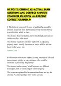 NC POST LICENSING 303 ACTUAL EXAM&NewLine;QUESTIONS AND CORRECT ANSWERS&NewLine;COMPLETE SOLUTION 100 PERCENT&NewLine;CORRECT GRADED A&plus;
