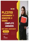 PLC3701 ASSIGNMENT 1 SEMESTER 2 2026 - COMPLETE ANSWERS