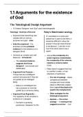 Full Revision Notes for Pearson Edexcel Religious Studies A level -  Paper  1 - Philosophy of Religion &lpar;9RSO01&rpar;