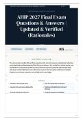 AHIP 2027 Final Exam 105&plus; Questions & Answers Updated & Verified &lpar;Rationales&rpar;