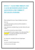 IFSTA 7 Ch 20&colon; Fire Origin & Cause Determination Exam Q&A