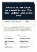 Pediatric ARDMS Review Questions & Answers 2026&sol;2027 Updated Certification Prep