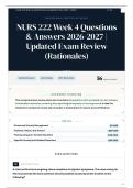 NURS 222 Week 4 55&plus; Questions & Answers 2026&sol;2027 Updated Exam Review &lpar;Rationales&rpar;