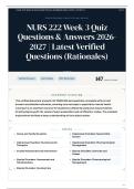 NURS 222 Week 3 Quiz 145&plus; Questions & Answers 2026&sol;2027 Latest Verified Questions &lpar;Rationales&rpar;