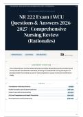 NR 222 Exam 1 WCU 50&plus; Questions & Answers 2026-2027 Comprehensive Nursing Review &lpar;Rationales&rpar;
