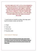 AVIATION ORDNANCE UNIT 2 ACTUAL EXAM 2026&sol;2027 & PRACTICE QUESTIONS ACCURATE EXAM COMPLETE APPROVED QUESTIONS AND CORRECT VERIFIED ANSWERS WITH DETAILED RATIONALES &lpar;RELIABLE SOLUTIONS&rpar; CURRENTLY UPDATED VERSION 2026 EDITION &vert;GUARANTEED SUCCESS A&plus; &vert;FULL RE