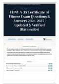 FDNY A-35 Certificate of Fitness Exam 50&plus; Questions & Answers 2026-2027 Updated & Verified &lpar;Rationales&rpar;