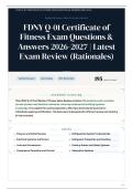 FDNY Q-01 Certificate of Fitness Exam 195&plus; Questions & Answers 2026-2027 Latest Exam Review &lpar;Rationales&rpar;