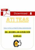 ATI TEAS 7 Ultimate Final Exam Review &lpar;PDF&rpar; &vert; TEAS 7 Exam Questions &vert; Nursing Exam &vert; Towson University
