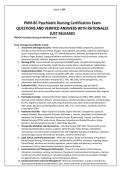 PMH-BC Psychiatric Nursing Certification Exam QUESTIONS AND VERIFIED ANSWERS WITH RATIONALES JUST RELEASED&period;pdf&NewLine;&NewLine;