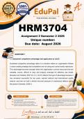 HRM3704 Assignment 2 &lpar;COMPLETE ANSWERS&rpar; Semester 2 2026 - DUE September 2026
