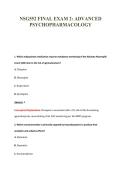 NSG552 FINAL EXAM 2&colon; ADVANCED&NewLine;PSYCHOPHARMACOLOGY