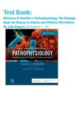 Test Bank For McCance & Huether&rsquo;s Pathophysiology The Biologic Basis for Disease in Adults and Children 9th Edition By Julia Rogers&comma; All Chapters 1 &ndash; 50&comma; A&plus; guide&period;&NewLine;