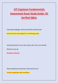ATI Capstone Fundamentals Assessment Exam Study Guide&colon; 50 Verified Q&As