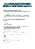 NCC EFM ACTUAL EXAM PAPER 2026&NewLine;QUESTIONS WITH ANSWERS GRADED A&plus;
