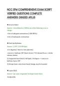 NCC EFM COMPREHENSIVE EXAM SCRIPT&NewLine;VERIFIED QUESTIONS COMPLETE&NewLine;ANSWERS GRADED APLUS