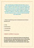 NSG 1540 PHARMACOTHERAPEUTICS FINAL EXAM ACTUAL 2026&sol;2027 TEST BANK PRACTICE QUESTIONS AND STUDY GUIDE ACCURATE EXAM COMPLETE APPROVED QUESTIONS WITH WELL ELABORATED SOLUTIONS AND DETAILED RATIONALES &lpar;100&percnt; CORRECT VERIFIED ANSWERS&rpar; CURRENTLY UPDATED VERSI
