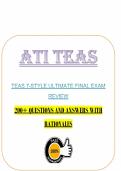 ATI TEAS 7 Ultimate Final Exam Review &lpar;PDF&rpar; &vert; TEAS 7 Questions &vert; Nursing Exam &vert; Towson University