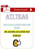 ATI TEAS 7 Ultimate Final Exam Review &lpar;PDF&rpar; &vert; TEAS 7 Questions &vert; Nursing Exam &vert; Towson University