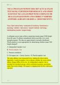 NSCA CPSS EXAM NEWEST 2026&sol; 2027 ACTUAL EXAM &NewLine;TEST BANK&vert; CERTIFIED PERFORMANCE AND SPORT &NewLine;SCIENTIST NSCA EXAM PREP WITH COMPLETE 550 &NewLine;REAL EXAM QUESTIONS AND CORRECT VERIFIED &NewLine;ANSWERS&sol; ALREADY GRADED A&plus; &lpar;MOST RECENT&excl;&excl;&rpar; 