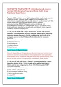 GEORGETTE REVIEW PMHNP EXAM Questions & Answers &lpar;Verified 2026&sol;2027&rpar; &vert; Complete Psychiatric Mental Health Nurse Practitioner Board Review