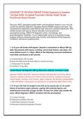 GEORGETTE REVIEW PMHNP EXAM Questions & Answers &lpar;Verified 2026&sol;2027&rpar; &vert; Complete Psychiatric Mental Health Nurse Practitioner Board Review