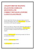  Amazon Driver Training Exam 2026&sol;2027  Q&A