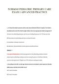 NURS6541 PEDIATRIC PRIMARY CARE&NewLine;EXAM 1 ADVANCED PRACTICE