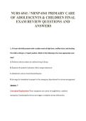 NURS6541 EXAM PACKAGE DEAL 100&percnt; VERIFIED