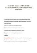 NURS6501 EXAM 2&colon; ADVANCED&NewLine;PATHOPHYSIOLOGY QUESTIONS AND&NewLine;ANSWERS