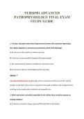 NURS6501 ADVANCED&NewLine;PATHOPHYSIOLOGY FINAL EXAM&NewLine;STUDY GUIDE