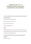 NUR210 EXAM 5 V1&ndash;V3&NewLine;PHARMACOLOGY PRACTICE&NewLine;QUESTIONS AND ANSWERS