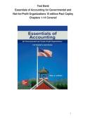 Test Bank for Essentials of Accounting for Governmental and Not-for-Profit Organizations 15th Edition &vert; Paul A&period; Copley &vert; Chapters 1&ndash;14 Complete