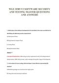WGU D385 V2 SOFTWARE SECURITY&NewLine;AND TESTING MASTER QUESTIONS&NewLine;AND ANSWERS