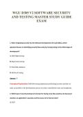 WGU D385 V2 SOFTWARE SECURITY&NewLine;AND TESTING MASTER STUDY GUIDE&NewLine;EXAM