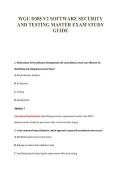 WGU D385 V2 SOFTWARE SECURITY&NewLine;AND TESTING MASTER EXAM STUDY&NewLine;GUIDE