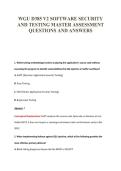 WGU D385 V2 SOFTWARE SECURITY&NewLine;AND TESTING MASTER ASSESSMENT&NewLine;QUESTIONS AND ANSWERS