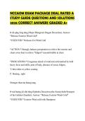 NCCAOM EXAM PACKAGE DEAL RATED A&NewLine;STUDY GUIDE QUESTIONS AND SOLUTIONS&NewLine;2026 CORRECT ANSWERS GRADED A&plus;