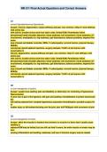 NR 511 Final Actual Questions and Correct Answers